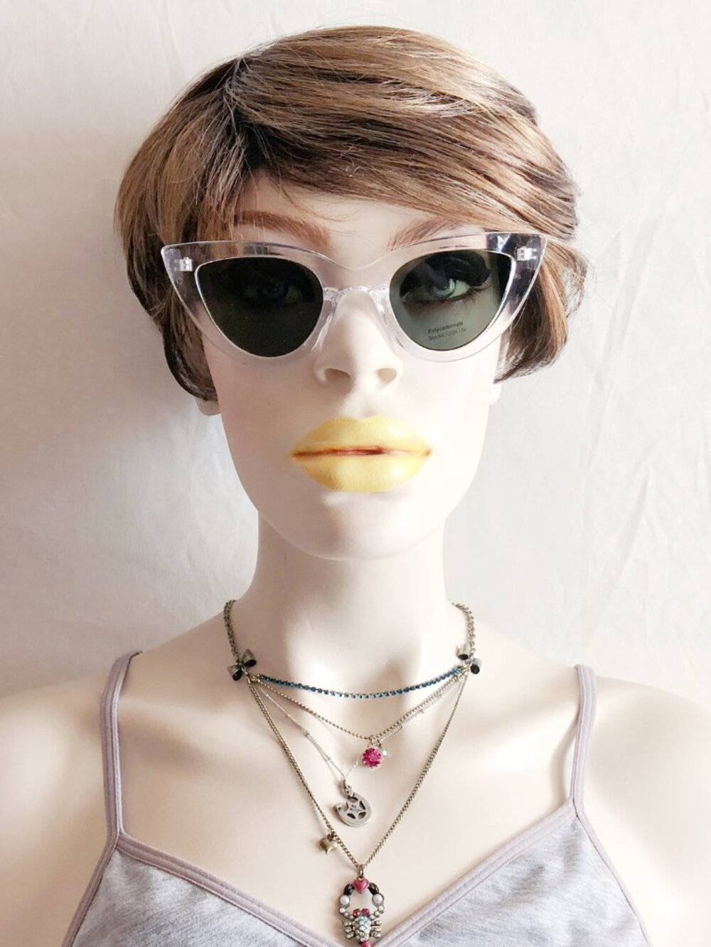 Clear Transparent Frame Cat Eye Sunglasses